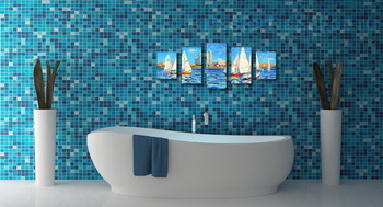 Модульная картина На реке