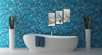 Модульная картина Порт под снегом