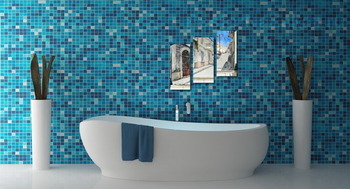 Модульная картина на солнечной стороне улицы