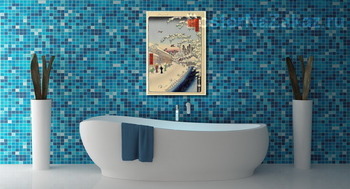 Модульная картина Сто знаменитых видов на Эдо 109