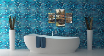 Модульная картина Оттепель на озере