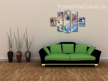 Модульная картина На пляже в Ньюлине