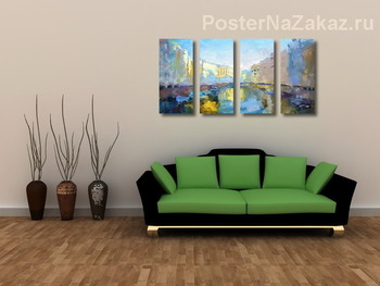 Модульная картина Рассвет на Мойке