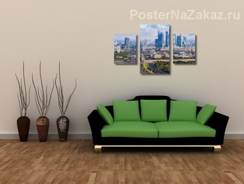 Модульная картина Московский международный деловой центр «Москва-Сити»