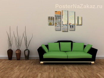 Модульная картина Вид на Венецию