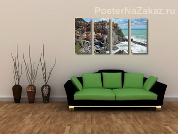 Модульная картина Итальянский приморский городок Манарола