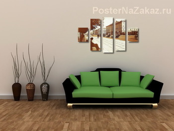 Модульная картина Невский проспект у Гостиного двора 1913 – 1914