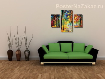 Модульная картина Осень в парке