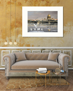 Модульная картина Ледоход