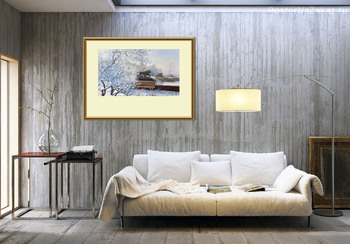 Модульная картина Зимний причал