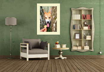 Модульная картина Смешной пес