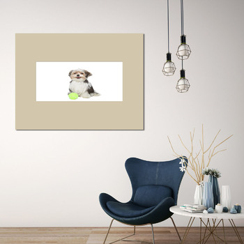 Модульная картина Милый мальтийский щенок, изолированный на белом фоне