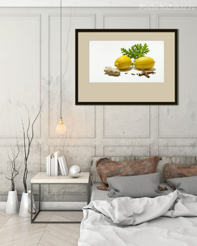 Модульная картина лимон, имбирь, корица, гвоздитка