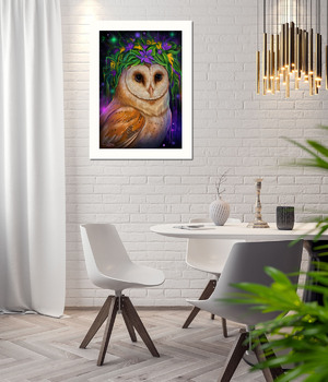 Модульная картина Сова в венке