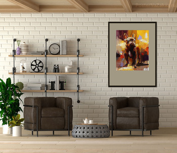 Модульная картина Собака