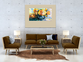 Модульная картина Натюрморт с желтыми розами