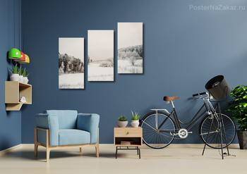 Модульная картина Зимний лес