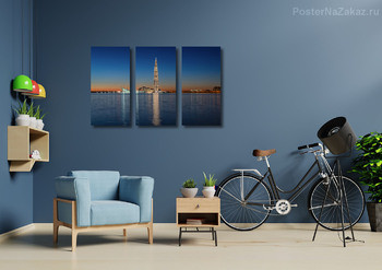 Модульная картина Закат над Финским заливом.