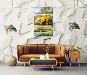 Модульная картина Осенний парк