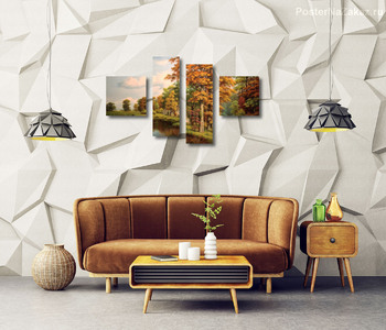 Модульная картина Золотая осень