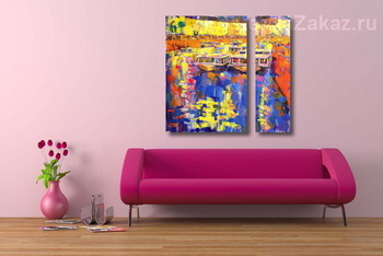 Модульная картина Ночные катера