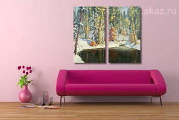 Модульная картина Осень в лесу, 1929