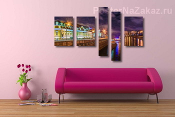 Модульная картина Столичная набережная