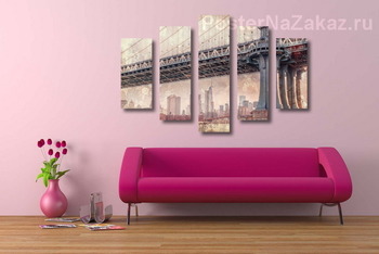 Модульная картина Манхэттенский мост