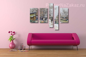 Модульная картина Угол набережной