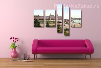 Модульная картина Центральный вокзал, Амстердам, Нидерланды