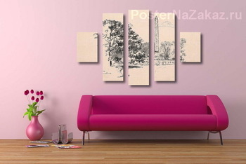 Модульная картина Нью Йорк, обелиск