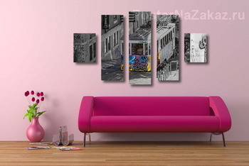 Модульная картина Трамвай