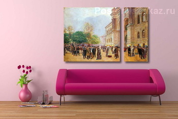 Модульная картина Выход из Дворца промышленности