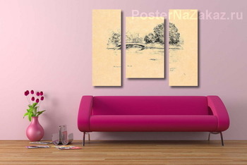 Модульная картина Нью Йорк, центральный парк