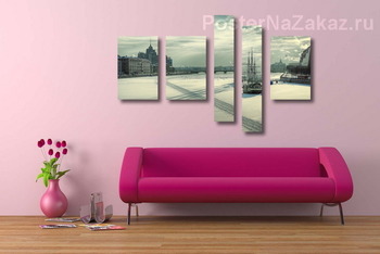 Модульная картина Зимний полдень