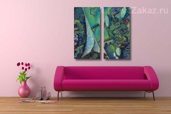 Модульная картина песенка о париже