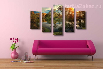 Модульная картина Осенняя Истра