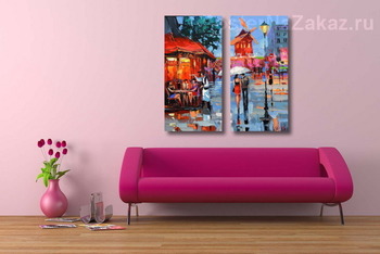 Модульная картина Парижский вечер