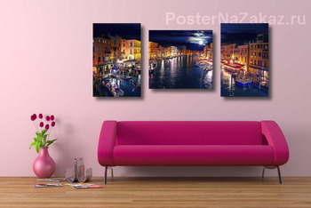 Модульная картина Ночная Венеция