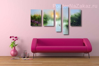 Модульная картина Июльское утро