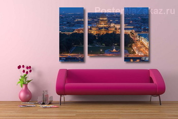 Модульная картина Исаакиевский собор. Ночь. Лето