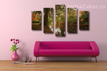 Модульная картина Пылающая осень