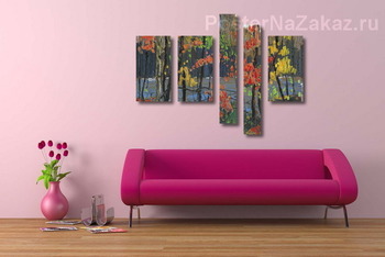 Модульная картина Осенний гобелен, осень 1915