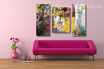 Модульная картина Солнечный дворик