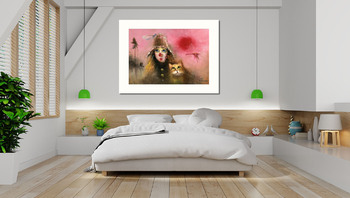 Модульная картина Вечерняя прогулка с котом