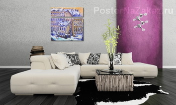 Модульная картина Зима в городе