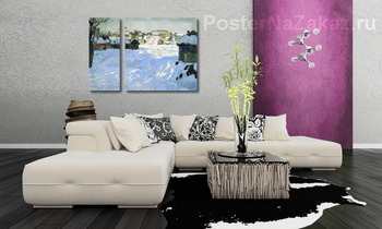 Модульная картина Старый город. Зима, 1911