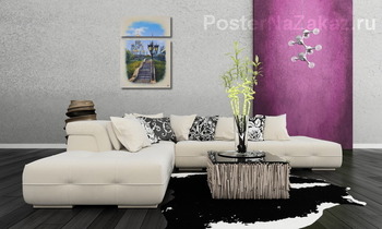 Модульная картина ВИД НА ХРАМ НА КРОВИ, ЕКАТЕРИНБУРГ