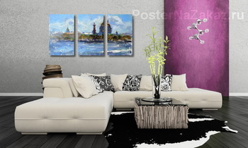Модульная картина Стрелка Васильевского острова