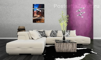 Модульная картина Дворик в Венеции